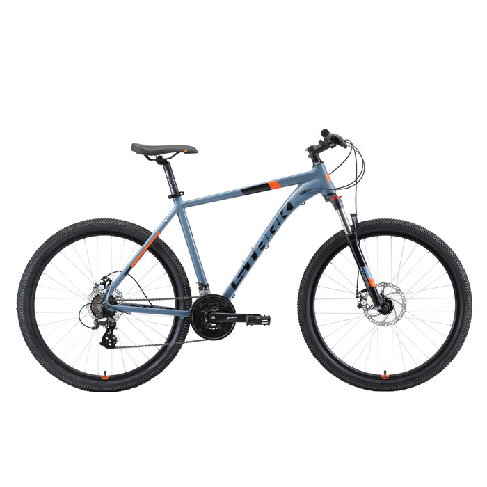 Велосипед STARK Router 27.3 D (серый/чёрный/оранжевый) (2019)