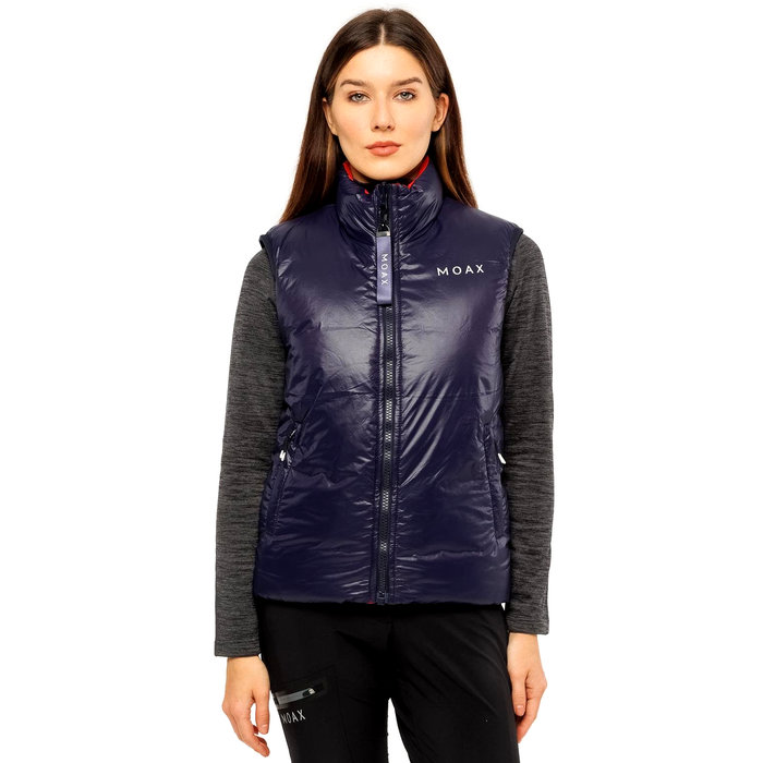 Жилет утепленный женский MOAX Club Duo (красный/синий)