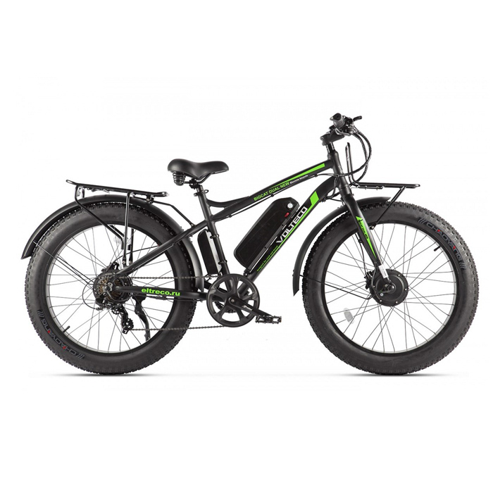 Электровелосипед VOLTECO BIGCAT DUAL NEW 2x500 Wh (черный) (2021)