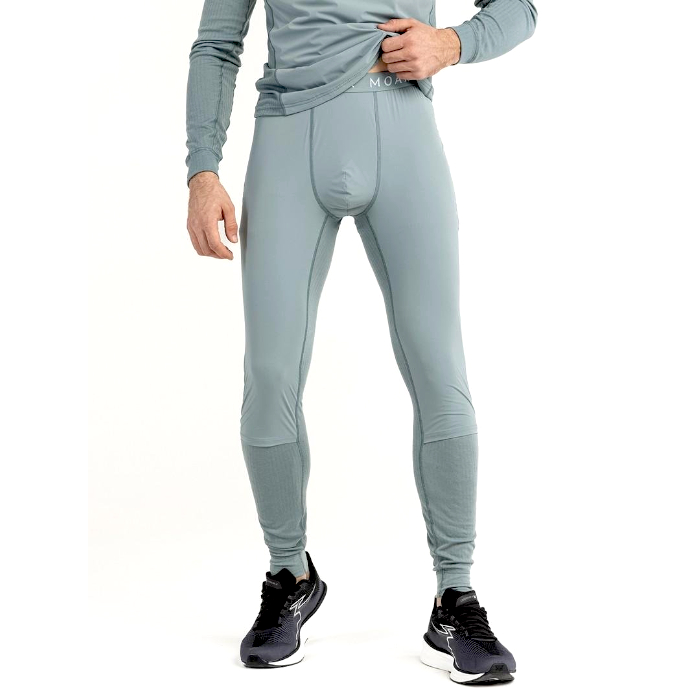 Термобелье мужское (низ) MOAX Race Wind (серый/зеленый)