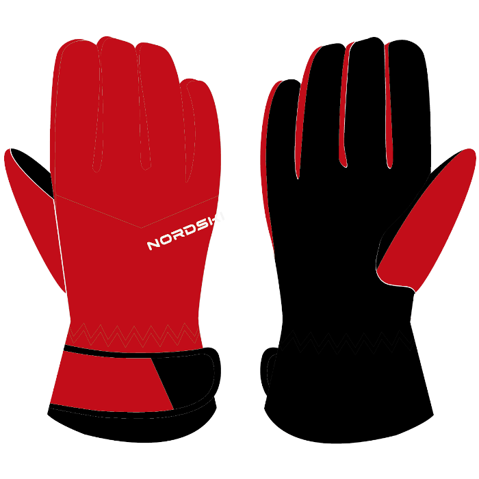 Перчатки лыжные Jr. NORDSKI Arctic (красный/черный)
