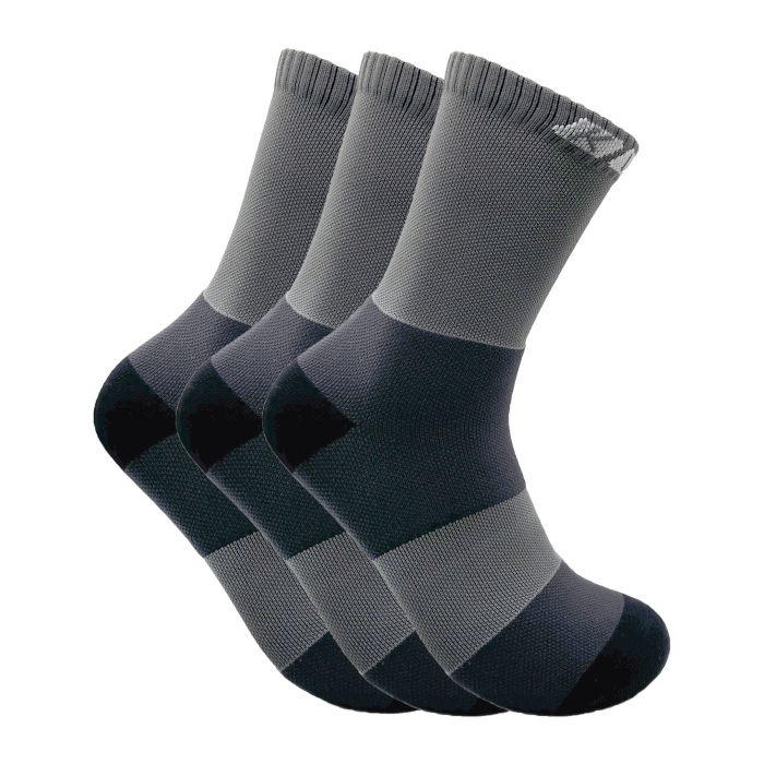 Носки лыжные KV+ Nordic Step Unisex (3 пары) (черный/темно-серый)