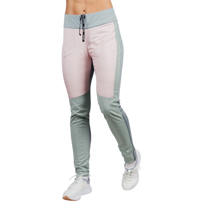 Брюки разминочные женские NORDSKI Hybrid Pro (бирюзовый/розовый)