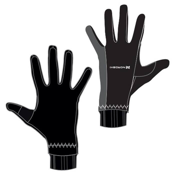 Перчатки лыжные NORDSKI Active WS Jr. (черный/серый)