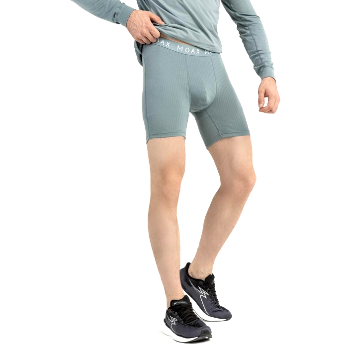 Боксеры MOAX Race (2 пары) (серый/зеленый)