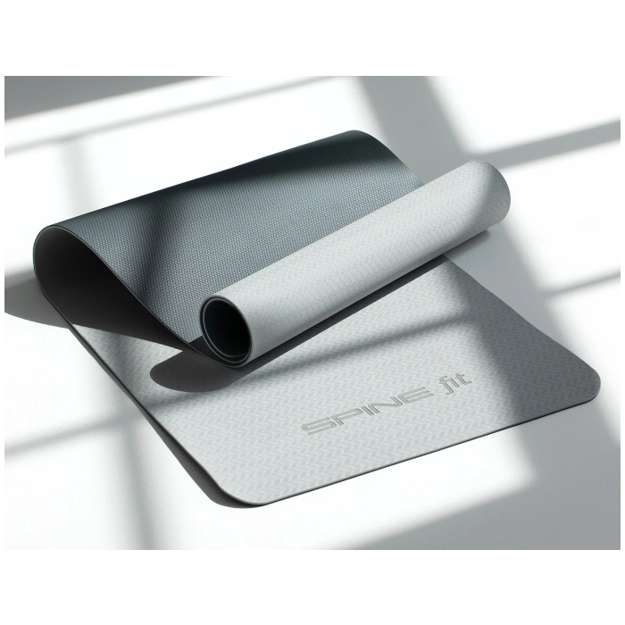 Коврик для йоги SPINE Fit TPE 6 мм. (серый)