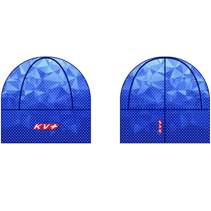 Шапка женская KV+ Premium (синий/голубой)
