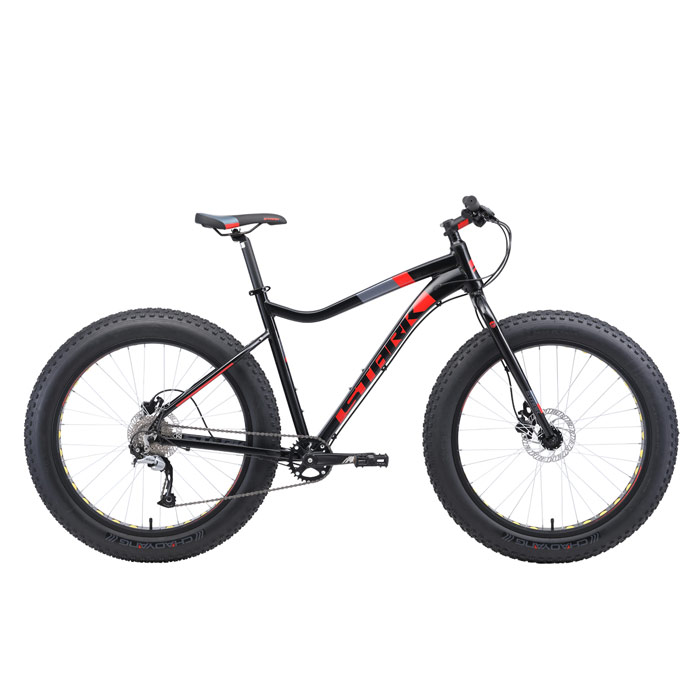 Велосипед STARK Fat 26.5 HD (черный/красный/серый) (2019)