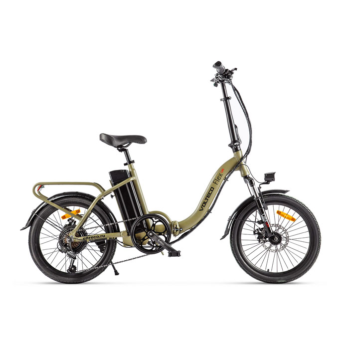 Электровелосипед VOLTECO FLEX UP! 500 Wh (хаки) (2020)