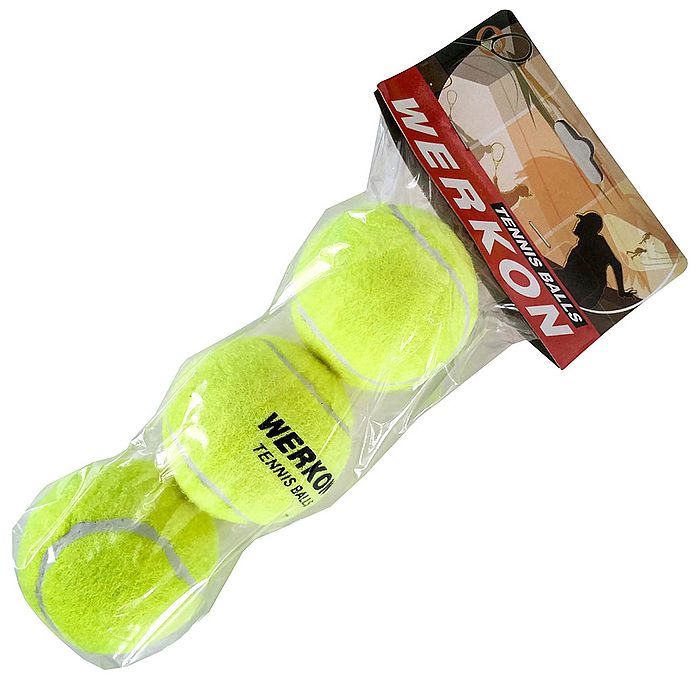 Мяч для тенниса SPORTEX 3 шт. в пакете (желтый)