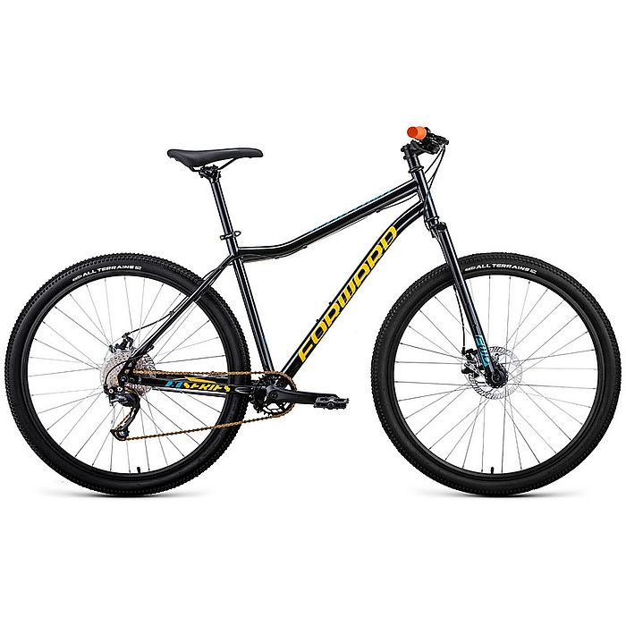 Велосипед FORWARD Sporting 29 X (черный/золотой) (20-21)