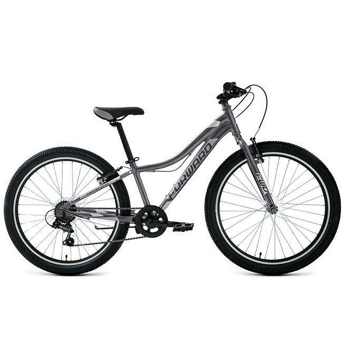 Велосипед FORWARD Twister 24 1.0 (черный/серебристый) (2022)