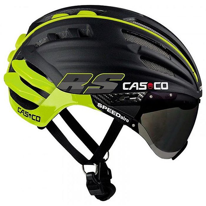 Шлем для велосипеда CASCO SPEEDairo RS (с визором) (черный/желтый)