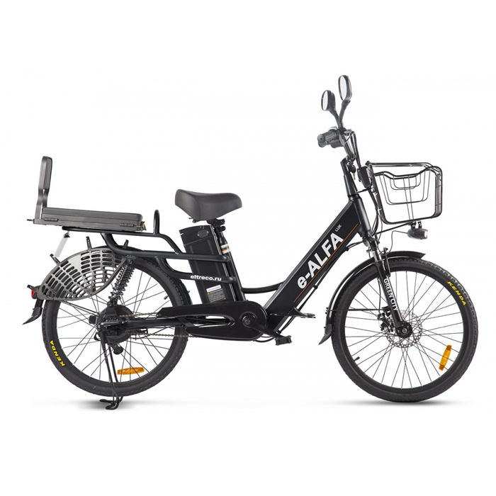 Электровелосипед GREEN CITY e-ALFA LUX 500 Wh (черный) (2021)
