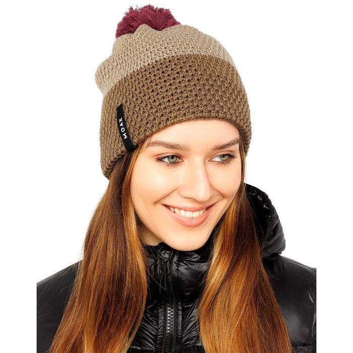 Шапка вязаная MOAX Star (коричневый)
