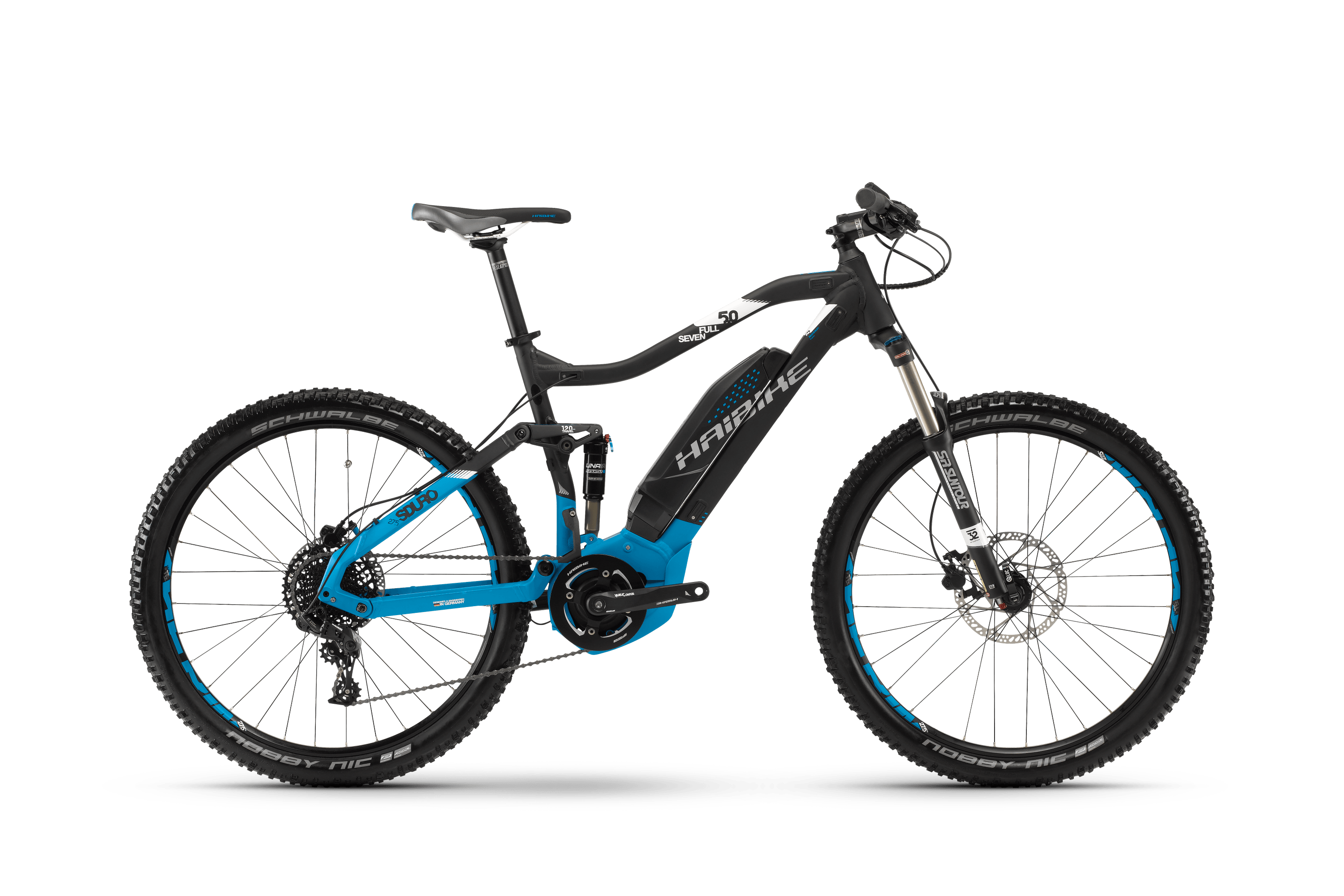 Электровелосипед HAIBIKE Sduro FullSeven 5.0 400 Wh. (черно/синий) (2018)