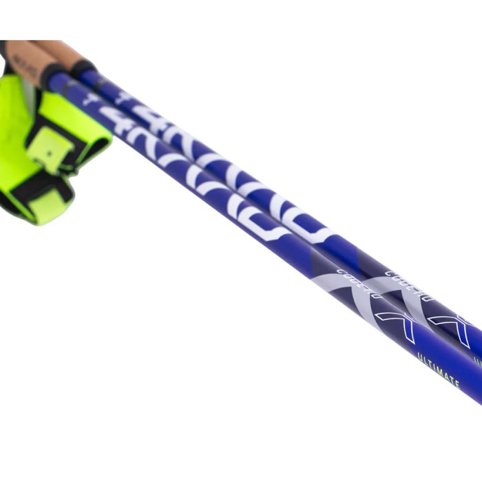 Лыжные палки 4KAAD Code HD Ultimate (Карбон 100%) (голубой/белый)