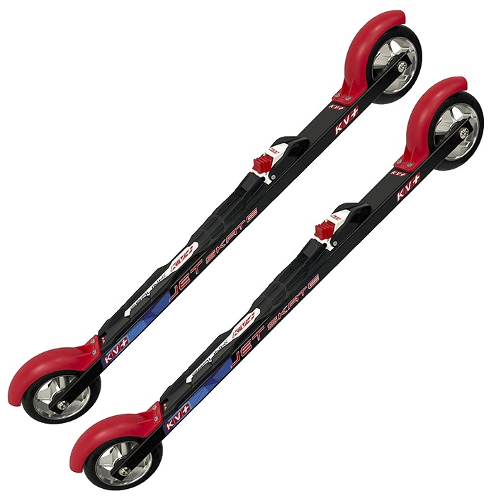 Лыжероллеры с креплениями KV+ Коньковые JET Rollski Skate 60 cм. (черный)