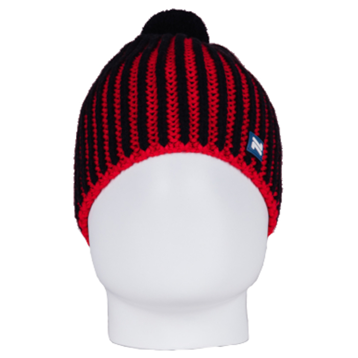 Шапка вязаная NORDSKI Wool (черный/красный)