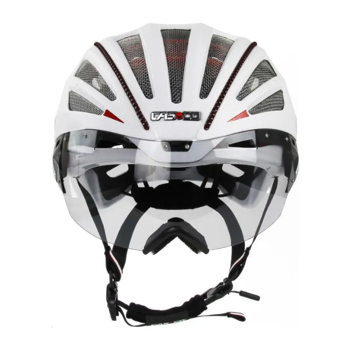 Шлем для велосипеда CASCO SPEEDairo 2 (с визором) (белый/черный)