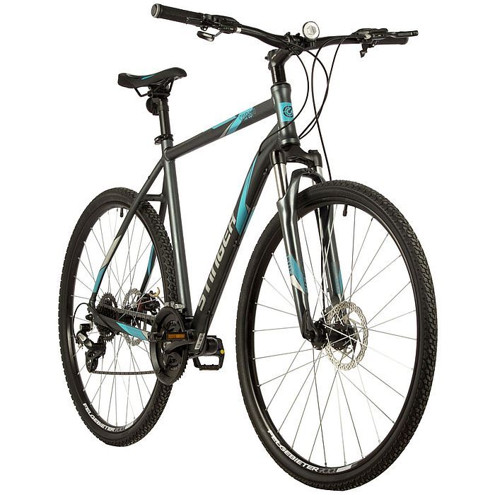 Велосипед STINGER Campus STD 28&quot;, Al, M-Disk Brake, 16-Speed (серый) (2021)