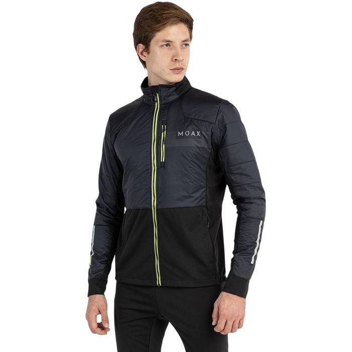 Куртка разминочная MOAX Tauri PRO Hybrid (черный/зеленый)