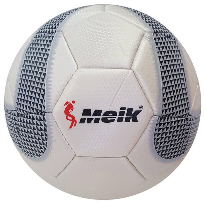 Мяч футбольный MEIK (4-слоя, TPU+PVC 3.2, 410-450 гр., машинная сшивка) (черный/белый)