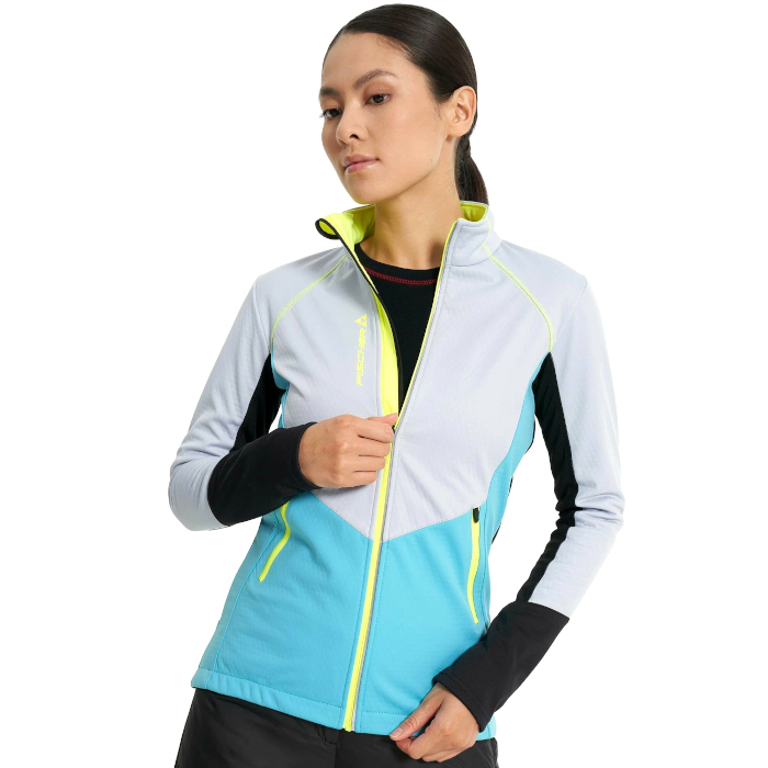 Куртка разминочная женская FISCHER Softshell Warm (бирюзовый/серый)