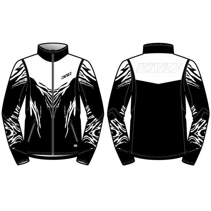 Куртка разминочная KV+ Tornado Vest (черный/белый)