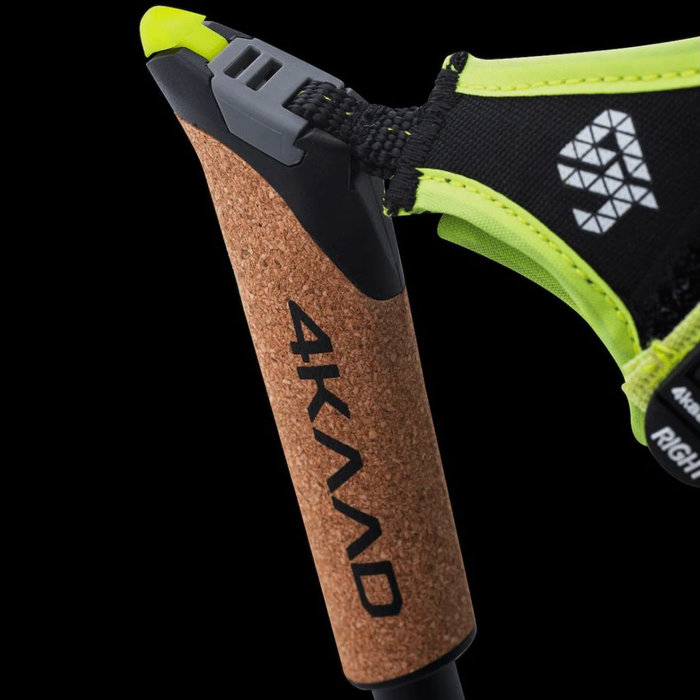 Ручки 4KAAD для лыжных палок, пробковые CLICK_IT (черный/желтый)