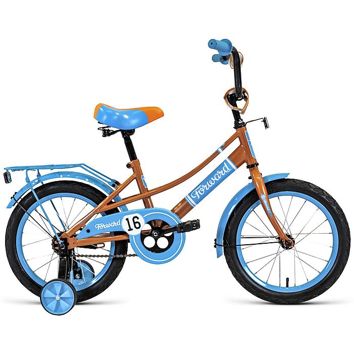 Велосипед FORWARD Azure 16 (бежевый/голубой) (20-21)