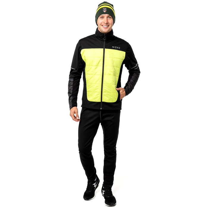Куртка разминочная MOAX Navado Hybrid (черный/зеленый)