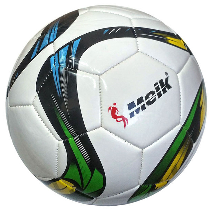 Мяч футбольный MEIK (4-слоя, TPU+PVC 3.0, 400 гр., машинная сшивка) (белый)