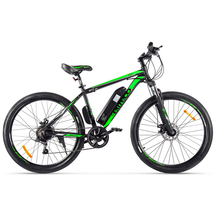 Электровелосипед ELTRECO XT 600 350 Wh (черный/зеленый) (2020)
