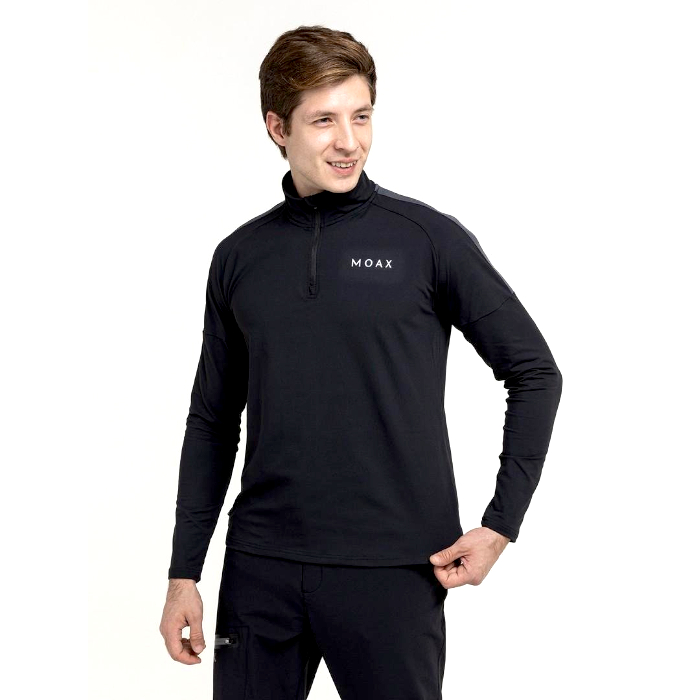 Термобелье мужское (верх) MOAX Uhta с молнией (черный)