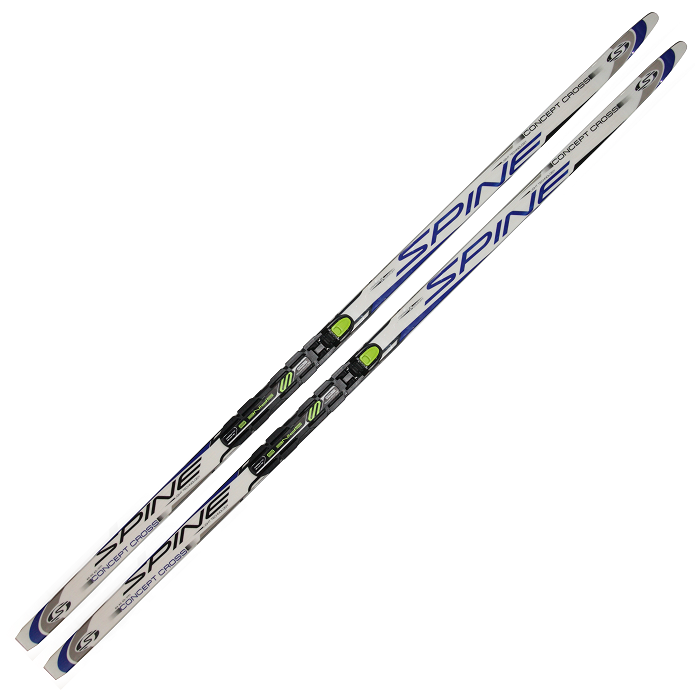 Лыжный комплект SPINE Concept Cross Wax (Синий) + Крепления SPINE NNN автомат (синий)
