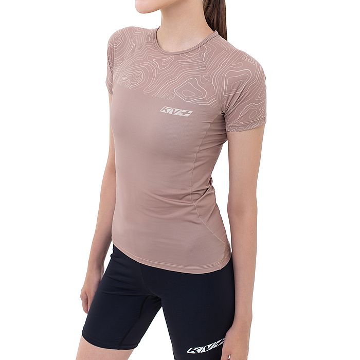 Футболка для бега женская KV+ Sprint Wave (бежевый)
