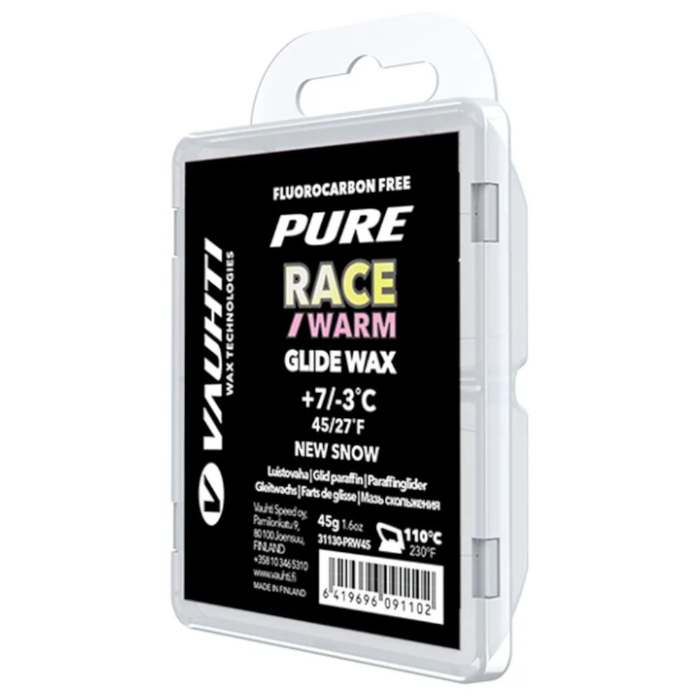 Парафин углеводородный VAUHTI PURE Race New Snow Warm (+7°С -3°С) 45 г.