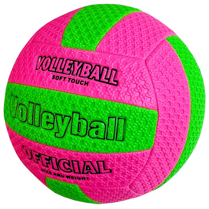 Мяч волейбольный SPORTEX (пляжный TPU 2.5, 280 гр.) (розовый/зеленый)