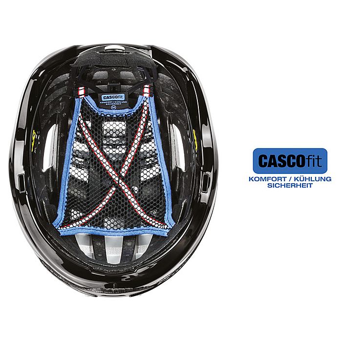 Шлем для велосипеда CASCO SPEEDairo 2 (с визором) (синий/желтый)