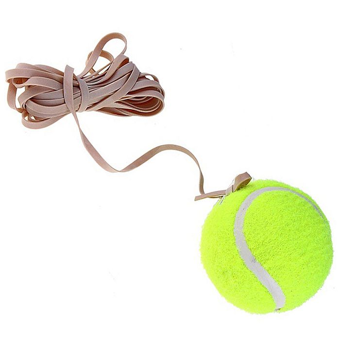 Мяч для тенниса SPORTEX на резинке (желтый)