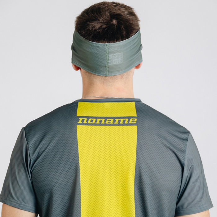 Футболка для бега мужская NONAME Miler (серый/желтый)
