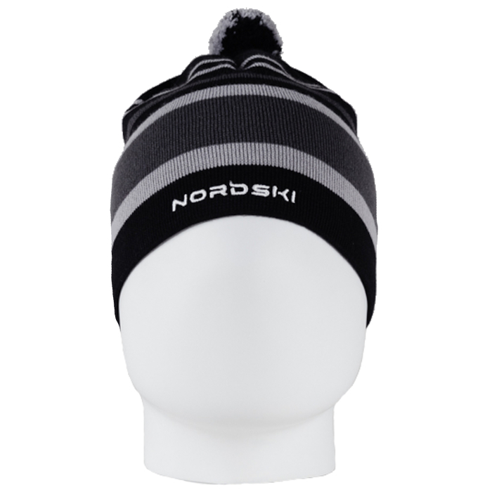 Шапка вязаная NORDSKI Bright (черный/серый)