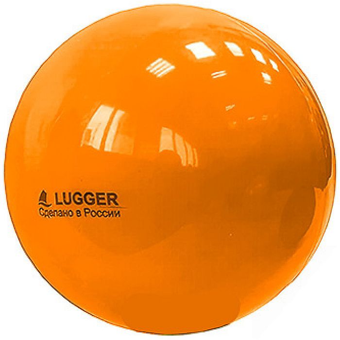 Мяч для художественной гимнастики LUGGER d=19 см, однотонный (оранжевый)