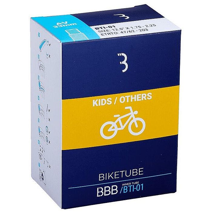 Велокамера BBB BikeTube 16" 1,75/2,35 AV 33 мм