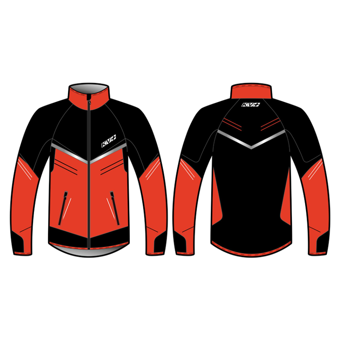 Куртка разминочная KV+ Premium Jacket Unisex (черный/оранжевый)