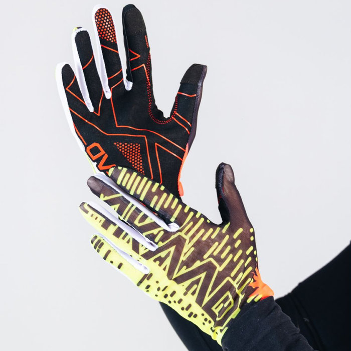 Перчатки для лыжероллеров 4KAAD Light 100 (черный/желтый)