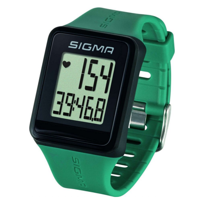 Часы спортивные SIGMA ID.GO (пульсометр с датчиком, часы, секундомер) (24520) (зеленый)
