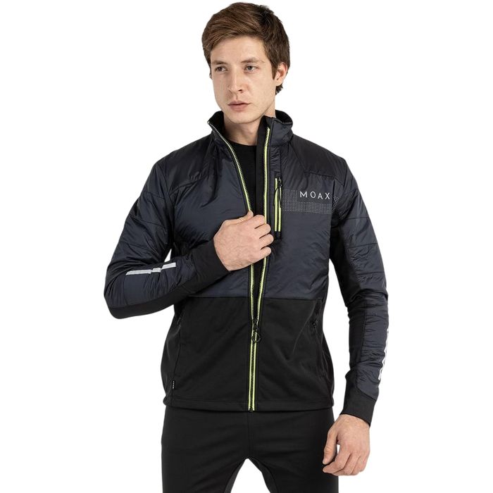 Куртка разминочная MOAX Tauri PRO Hybrid (черный/зеленый)