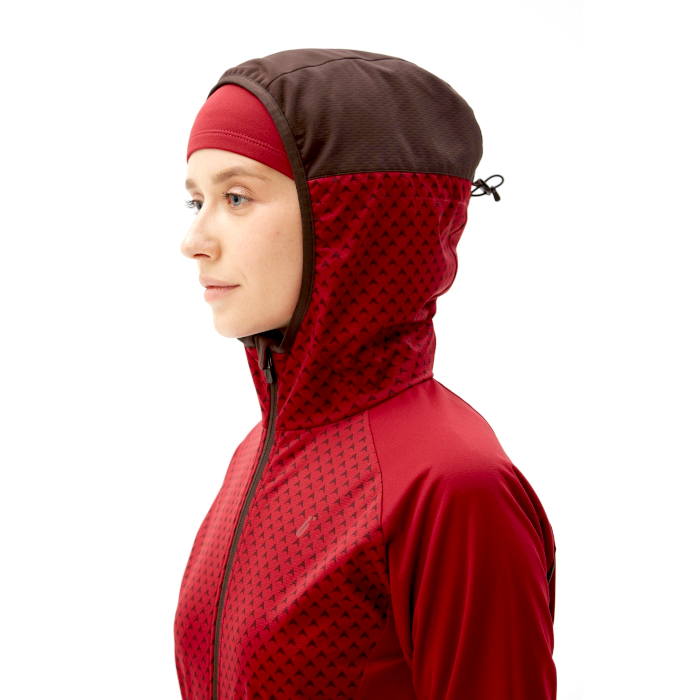 Куртка тренировочная женская BIVIUM СноуРан (бордовый/коричневый)